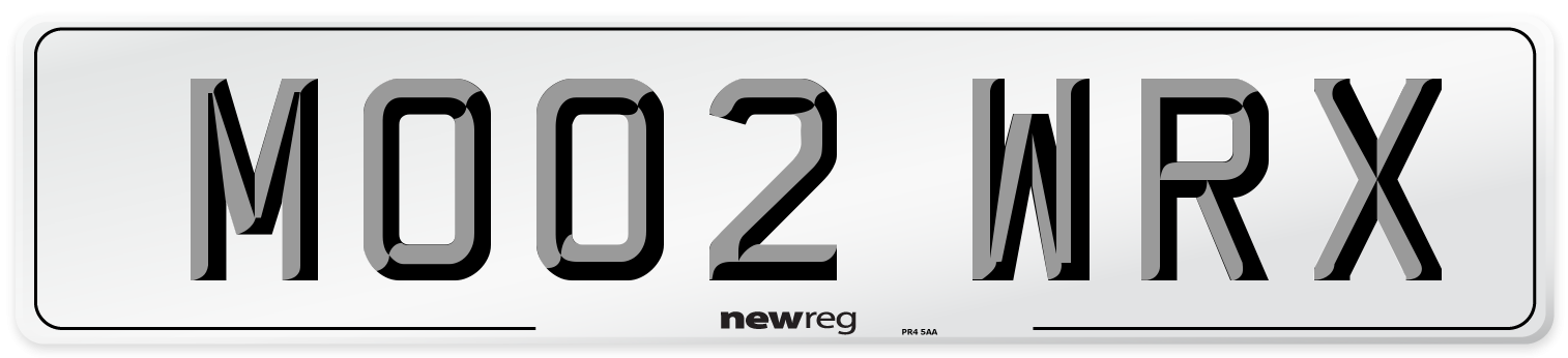MO02 WRX Number Plate from New Reg